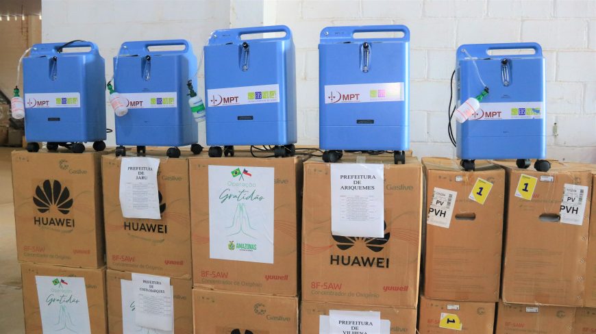 Governo de RO recebe 50 concentradores de oxigênio cedidos pelo Amazonas para atender pacientes da Covid-19